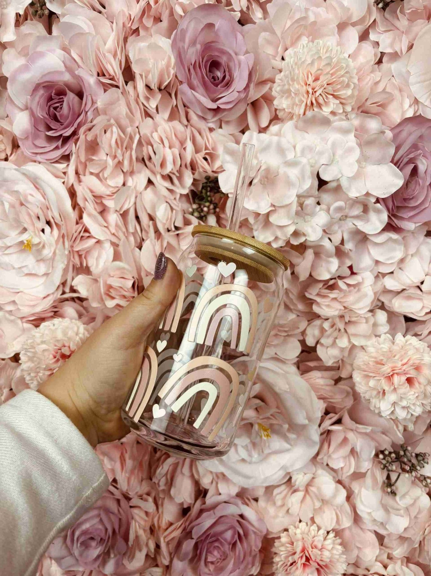 Boho Dream, bicchiere con coperchio e cannuccia, cups, caffè, iced coffee - Incanta Shop