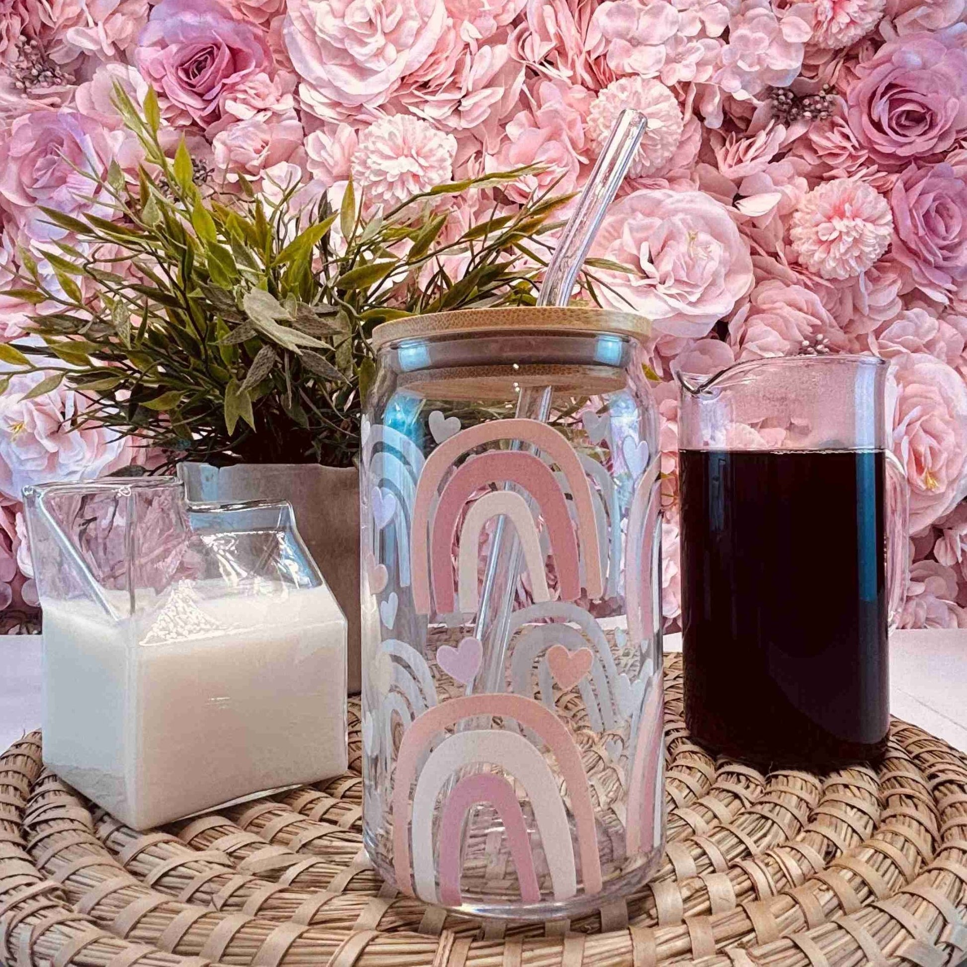 Boho Dream, bicchiere con coperchio e cannuccia, cups, caffè, iced coffee - Incanta Shop